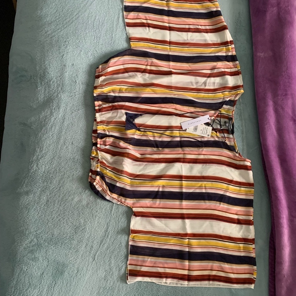NWT Sanctuary “Desert Escape “ Striped Gauzy Blouse. - Picture 4 of 10